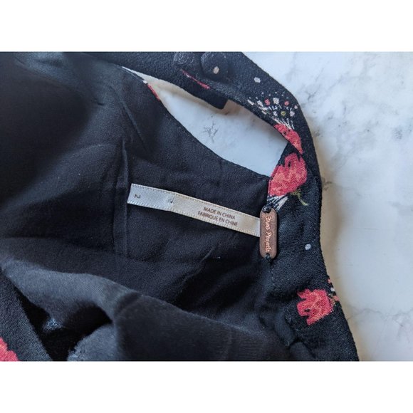 2 Free People Tegan Black Floral Mini Dress. - Picture 10 of 11